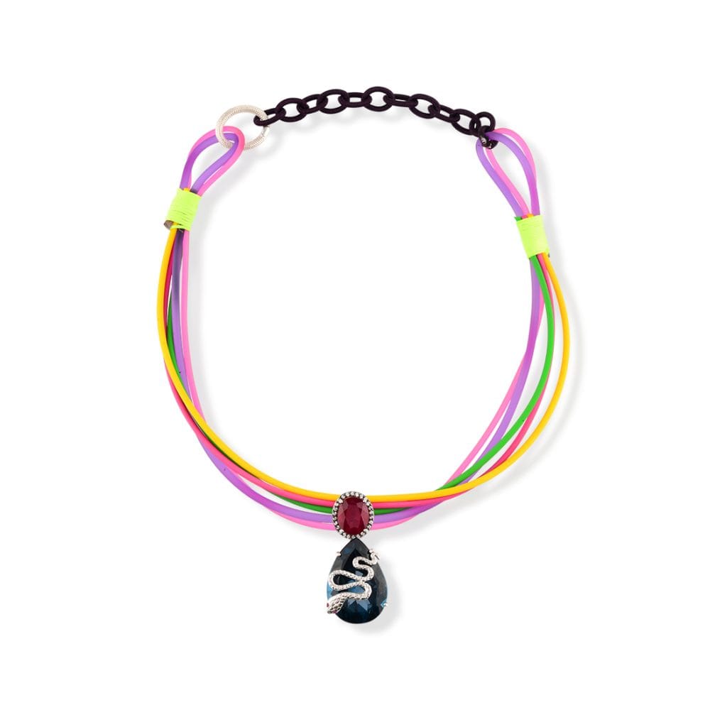 Çok Renkli London Topaz Kolye