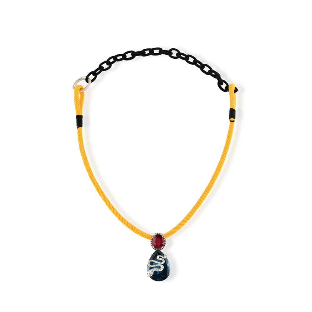 Sarı İpli London Topaz Kolye